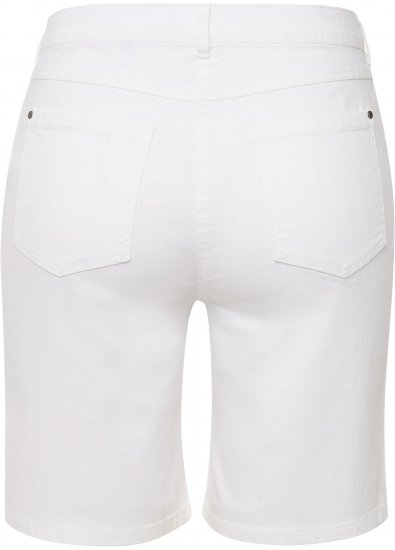 Ulla Popken Basic Denim Mandy Bermuda Shorts Snow White - Jeans & Calças Femininas em Tamanhos Grandes – Plus Size - 