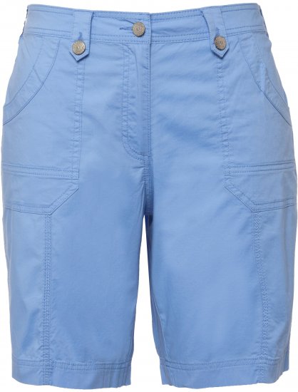 Ulla Popken Cargo Bermuda Shorts Cloud Blue - Jeans & Calças Femininas em Tamanhos Grandes – Plus Size - 