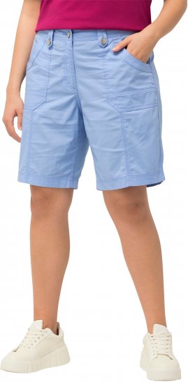 Ulla Popken Cargo Bermuda Shorts Cloud Blue - Jeans & Calças Femininas em Tamanhos Grandes – Plus Size - 