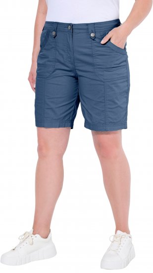 Ulla Popken Cargo Bermuda Shorts Atlantic Blue - Jeans & Calças Femininas em Tamanhos Grandes – Plus Size - 