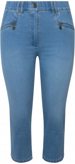 Ulla Popken Cropped Stretch Blend Mony Jeans Blue - Jeans & Calças Femininas em Tamanhos Grandes – Plus Size - 