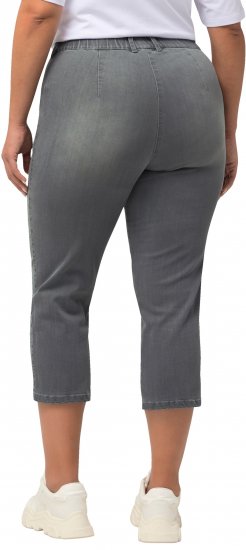 Ulla Popken Cropped Stretch Blend Mony Jeans Denim Blue - Jeans & Calças Femininas em Tamanhos Grandes – Plus Size - 