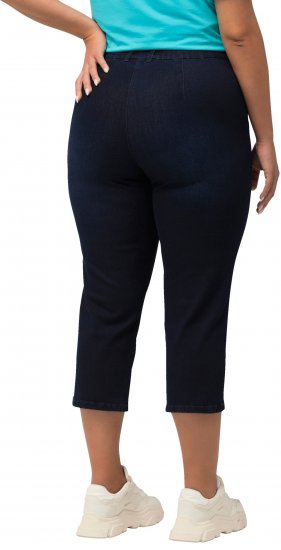 Ulla Popken Cropped Stretch Blend Mony Jeans Denim Blue - Jeans & Calças Femininas em Tamanhos Grandes – Plus Size - 