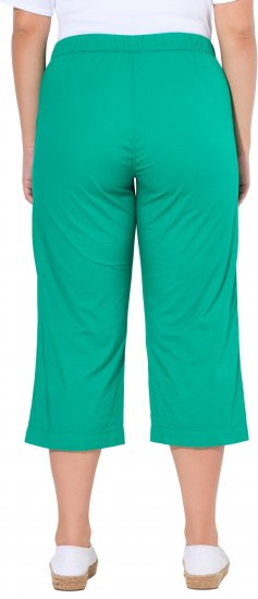 Ulla Popken Cropped Ruby Fit Pants Emerald Green - Jeans & Calças Femininas em Tamanhos Grandes – Plus Size - 
