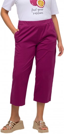 Ulla Popken Cropped Ruby Fit Pants Magnolia Red - Jeans & Calças Femininas em Tamanhos Grandes – Plus Size - 