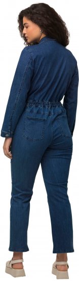 Ulla Popken Denim Boiler Suit Blue Denim - Jeans & Calças Femininas em Tamanhos Grandes – Plus Size - 