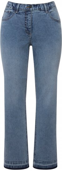 Ulla Popken Wide Leg Stretch Fit Mandy Jeans Light Blue Denim - Jeans & Calças Femininas em Tamanhos Grandes – Plus Size - 