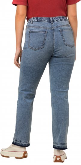 Ulla Popken Wide Leg Stretch Fit Mandy Jeans Light Blue Denim - Jeans & Calças Femininas em Tamanhos Grandes – Plus Size - 