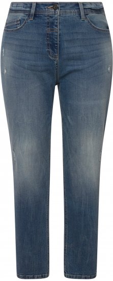 Ulla Popken Thermal Mom Jeans Blue Denim - Jeans & Calças Femininas em Tamanhos Grandes – Plus Size - 