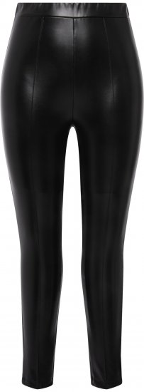 Ulla Popken Faux Leather Leggings Black - Jeans & Calças Femininas em Tamanhos Grandes – Plus Size - 