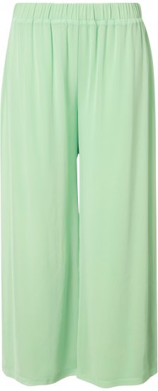Ulla Popken Layered Chiffon Wide Leg Pants Green - Jeans & Calças Femininas em Tamanhos Grandes – Plus Size - 