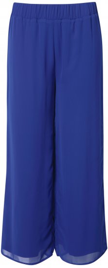 Ulla Popken Layered Chiffon Wide Leg Pants Blue - Jeans & Calças Femininas em Tamanhos Grandes – Plus Size - 