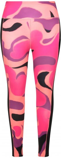 Ulla Popken Abstract Print Quick Dry Leggings Purple - Jeans & Calças Femininas em Tamanhos Grandes – Plus Size - 