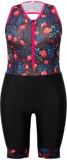 Ulla Popken Functional Padded Zip Front Cycling Leotard Black - Jeans & Calças Femininas em Tamanhos Grandes – Plus Size - 
