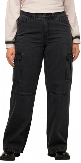 Ulla Popken Mandy Cargo Jeans Black - Jeans & Calças Femininas em Tamanhos Grandes – Plus Size - 