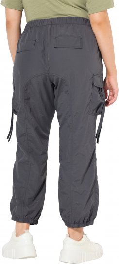 Ulla Popken Elastic Waist Cargo Pants Graphite Grey - Jeans & Calças Femininas em Tamanhos Grandes – Plus Size - 