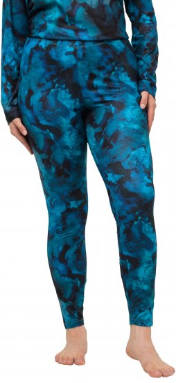 Ulla Popken Ink Print Functional Ski Leggings Blue - Jeans & Calças Femininas em Tamanhos Grandes – Plus Size - 