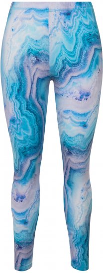 Ulla Popken Marble Ski Leggings Blue - Jeans & Calças Femininas em Tamanhos Grandes – Plus Size - 