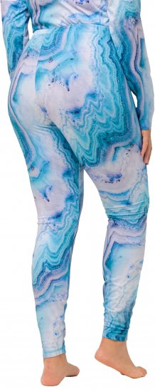 Ulla Popken Marble Ski Leggings Blue - Jeans & Calças Femininas em Tamanhos Grandes – Plus Size - 