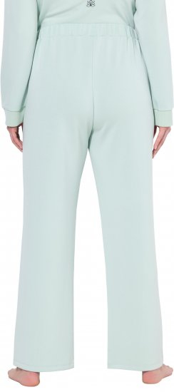 Ulla Popken Box Pleat Stretch Fit Yoga Pants Light Blue - Jeans & Calças Femininas em Tamanhos Grandes – Plus Size - 