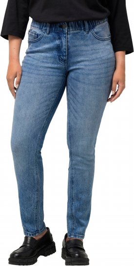 Ulla Popken Distressed Wash Jeans Blue - Jeans & Calças Femininas em Tamanhos Grandes – Plus Size - 