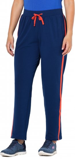 Ulla Popken Side Stripe Joggers Blue - Jeans & Calças Femininas em Tamanhos Grandes – Plus Size - 