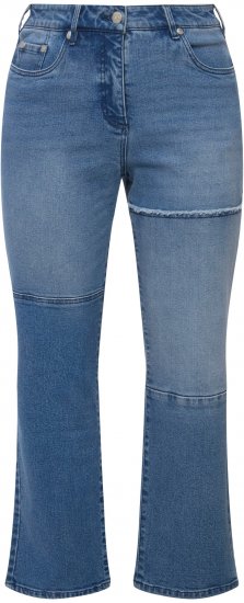 Ulla Popken Patchwork Jeans Blue - Jeans & Calças Femininas em Tamanhos Grandes – Plus Size - 