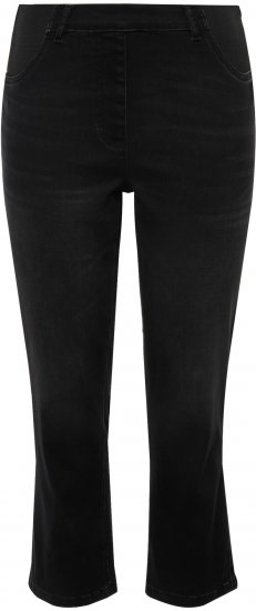 Ulla Popken Sienna Crop Stretch Jeans Black - Jeans & Calças Femininas em Tamanhos Grandes – Plus Size - 