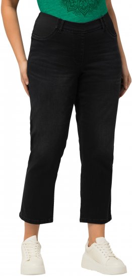 Ulla Popken Sienna Crop Stretch Jeans Black - Jeans & Calças Femininas em Tamanhos Grandes – Plus Size - 