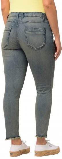 Ulla Popken Fringed Hem Sarah Jeans Blue - Jeans & Calças Femininas em Tamanhos Grandes – Plus Size - 