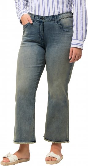Ulla Popken Fringed Leg Mandy Jeans Blue - Jeans & Calças Femininas em Tamanhos Grandes – Plus Size - 