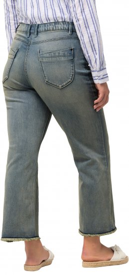 Ulla Popken Fringed Leg Mandy Jeans Blue - Jeans & Calças Femininas em Tamanhos Grandes – Plus Size - 