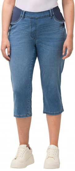 Ulla Popken Sienna Stretch Denim Capris Blue - Jeans & Calças Femininas em Tamanhos Grandes – Plus Size - 