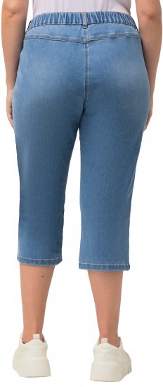 Ulla Popken Sienna Stretch Denim Capris Blue - Jeans & Calças Femininas em Tamanhos Grandes – Plus Size - 