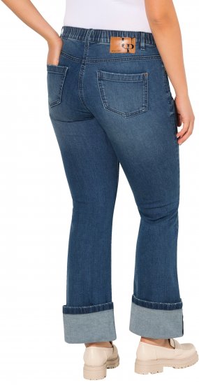 Ulla Popken Wide Cuff Stretch Fit Jeans Blue Denim - Jeans & Calças Femininas em Tamanhos Grandes – Plus Size - 
