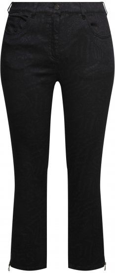 Ulla Popken Animal Print Stretch Fit Jeans Black - Jeans & Calças Femininas em Tamanhos Grandes – Plus Size - 