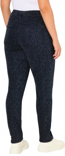 Ulla Popken Leaf Print Boyfriend Jeans Blue - Jeans & Calças Femininas em Tamanhos Grandes – Plus Size - 