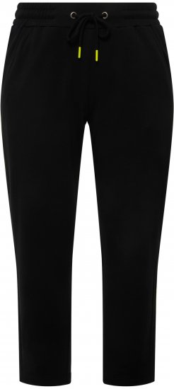 Ulla Popken Decorative Seam Sweatpants Black - Jeans & Calças Femininas em Tamanhos Grandes – Plus Size - 