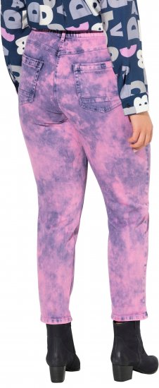 Ulla Popken Color Wash Stretch Fit Boyfriend Jeans Bold Pink - Jeans & Calças Femininas em Tamanhos Grandes – Plus Size - 