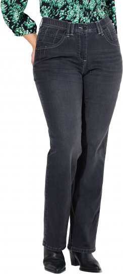 Ulla Popken Wide Leg Mandy Jeans Black - Jeans & Calças Femininas em Tamanhos Grandes – Plus Size - 