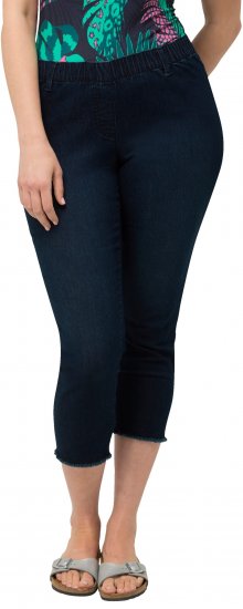 Ulla Popken Cropped Raw Hem Jeggings Denim Blue - Jeans & Calças Femininas em Tamanhos Grandes – Plus Size - 