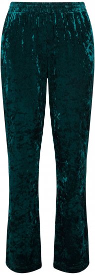 Ulla Popken Velvet Elastic Waist Pants Green - Jeans & Calças Femininas em Tamanhos Grandes – Plus Size - 