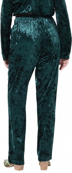 Ulla Popken Velvet Elastic Waist Pants Green - Jeans & Calças Femininas em Tamanhos Grandes – Plus Size - 