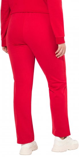 Ulla Popken Elastic Waist Sweatpants Red - Jeans & Calças Femininas em Tamanhos Grandes – Plus Size - 