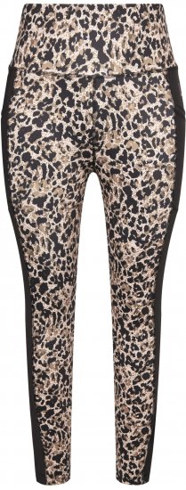Ulla Popken Leopard Print Quick Drying Leggings Orange - Jeans & Calças Femininas em Tamanhos Grandes – Plus Size - 