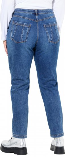 Ulla Popken Lightly Distressed Boyfriend Jeans Blue - Jeans & Calças Femininas em Tamanhos Grandes – Plus Size - 