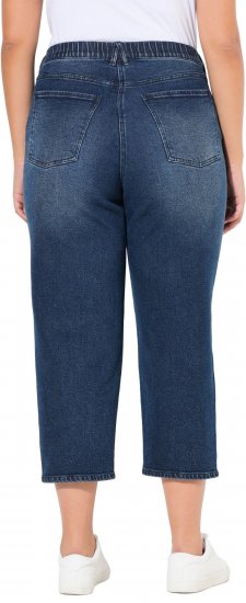 Ulla Popken Tapered Leg Mom Jeans Denim Blue - Jeans & Calças Femininas em Tamanhos Grandes – Plus Size - 