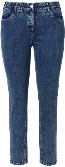 Ulla Popken Jersey Slim Leg Jeans Denim Blue - Jeans & Calças Femininas em Tamanhos Grandes – Plus Size - 