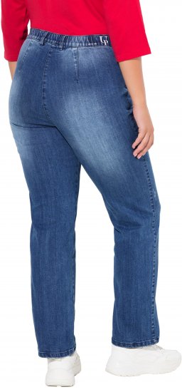 Ulla Popken Tapered Leg Lightly Distressed Jeans Denim Blue - Jeans & Calças Femininas em Tamanhos Grandes – Plus Size - 
