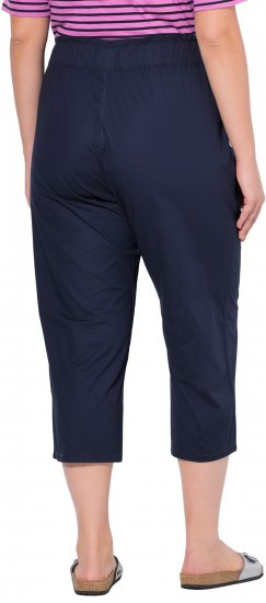 Ulla Popken Stretch Fit Paper Bag Culottes Navy - Jeans & Calças Femininas em Tamanhos Grandes – Plus Size - 